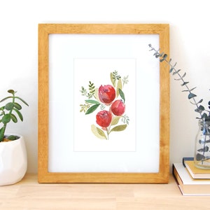 Tulips Print, Watercolor Art, Floral Art, Home Decor, Art Print, Botanicals, Florals, Wall Art, Watercolor