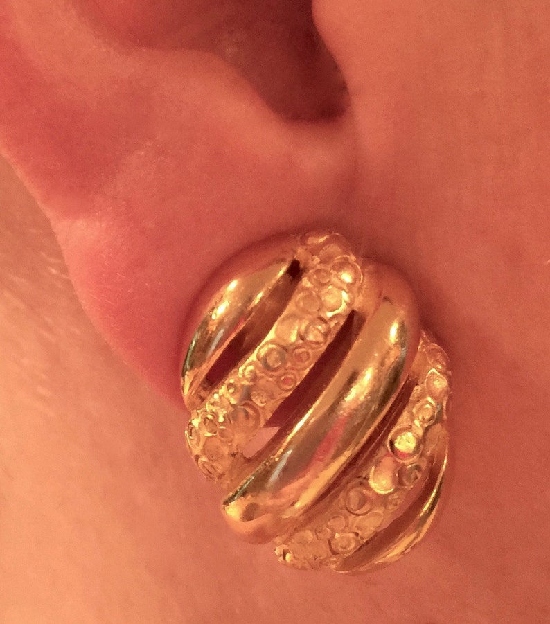 Vintage Givenchy Earrings Gold Tone Clip On Costume Jewelry Etsy