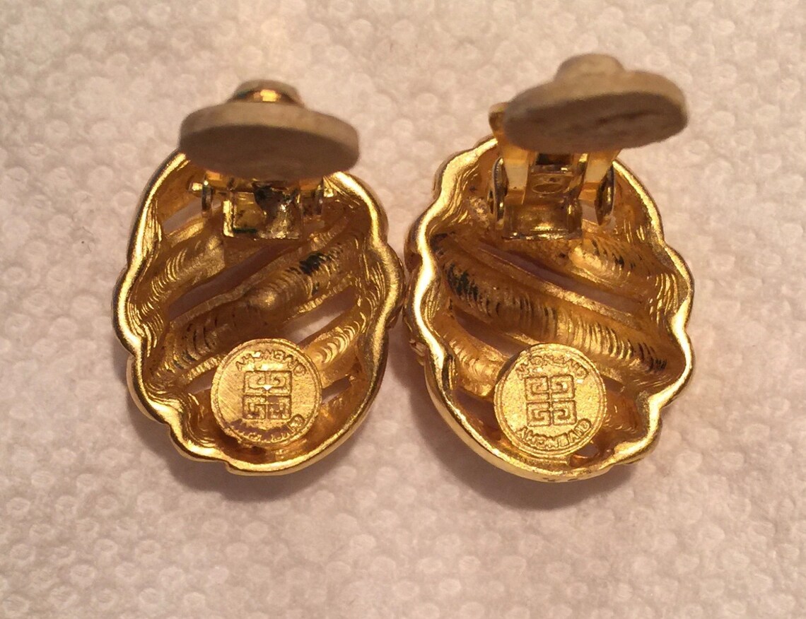 Givenchy clip on earrings vintage Clearance