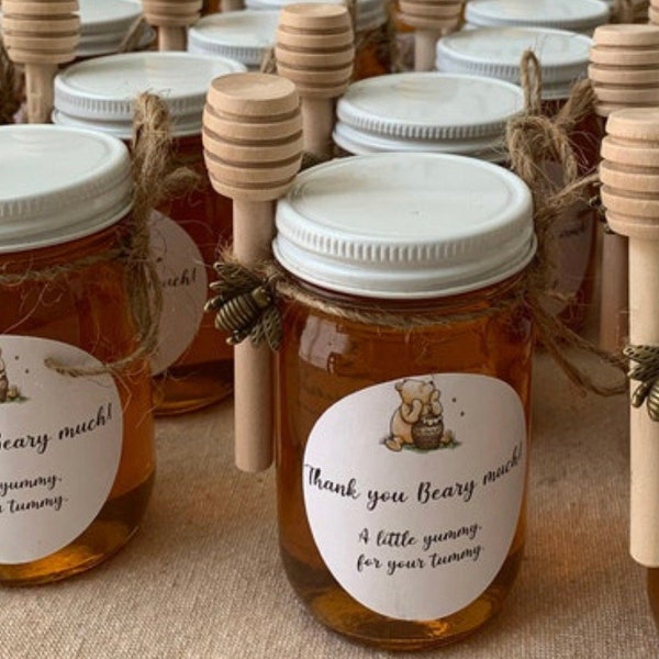 Custom Honey Jar Favors-Honey Jar Wedding Favor-Baby Shower Favor-Meant To Bee-Bridal Shower Gift-Wedding favor-host gift-Set of 12