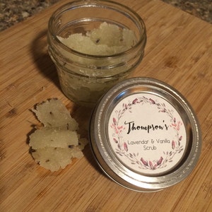 Organic Body Scrub-Natural Sugar Scrub-4 oz Body Scrub 4 oz Jar-Shea Butter-Coconut Oil-Sweet Almond Oil-Salt Scrub image 2