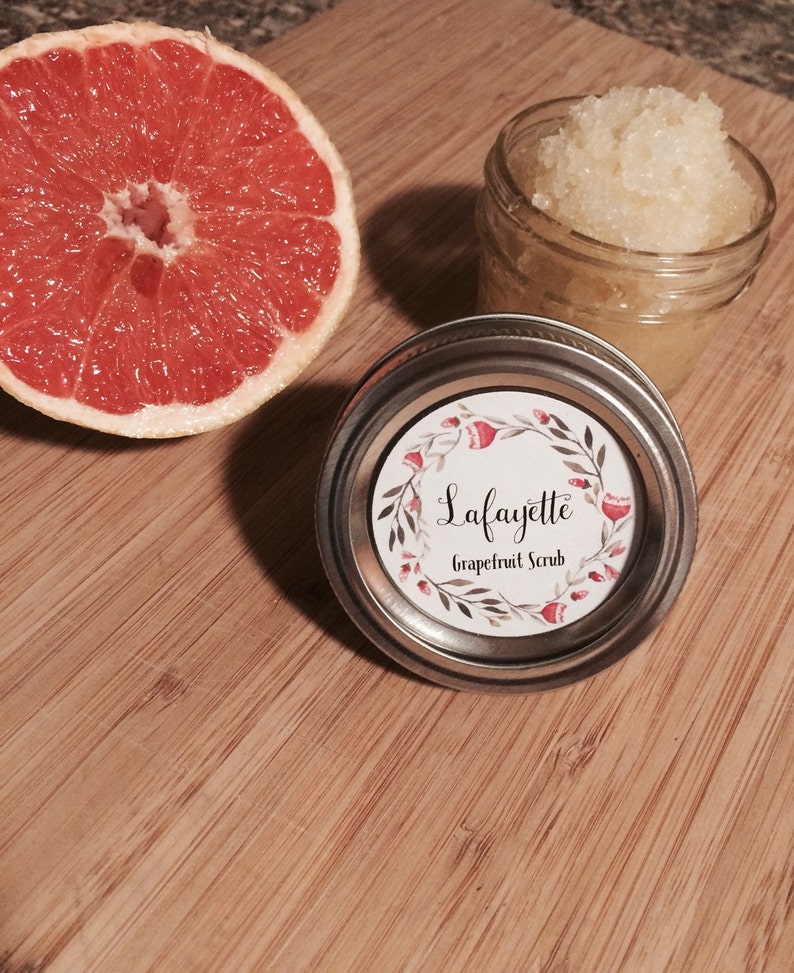 Organic Body Scrub-Natural Sugar Scrub-4 oz Body Scrub 4 oz Jar-Shea Butter-Coconut Oil-Sweet Almond Oil-Salt Scrub image 5