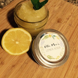 Organic Body Scrub-Natural Sugar Scrub-4 oz Body Scrub 4 oz Jar-Shea Butter-Coconut Oil-Sweet Almond Oil-Salt Scrub image 3