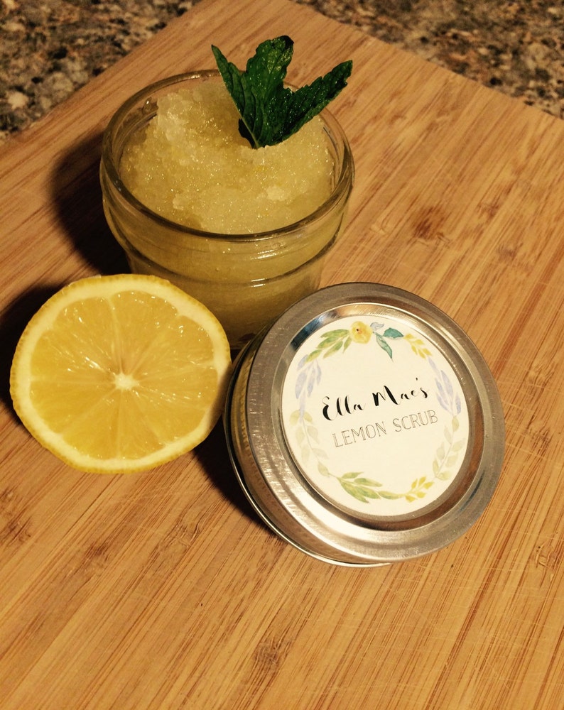 Organic Body Scrub-Natural Sugar Scrub-4 oz Body Scrub 4 oz Jar-Shea Butter-Coconut Oil-Sweet Almond Oil-Salt Scrub image 3