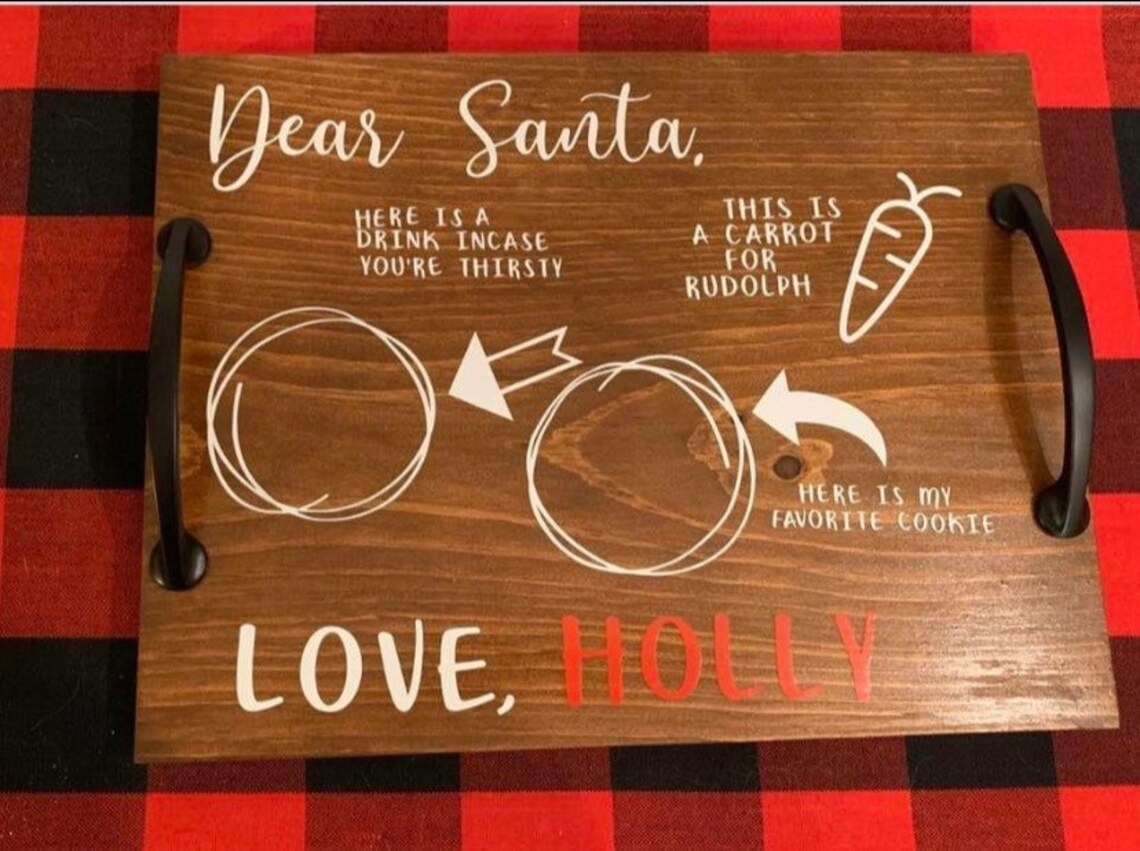 Santa Cookie Trays /santa Snack Tray /reindeer Snack Tray / Etsy