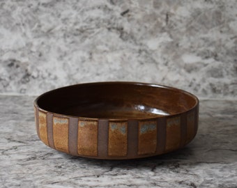 Terracotta Striped Bowl