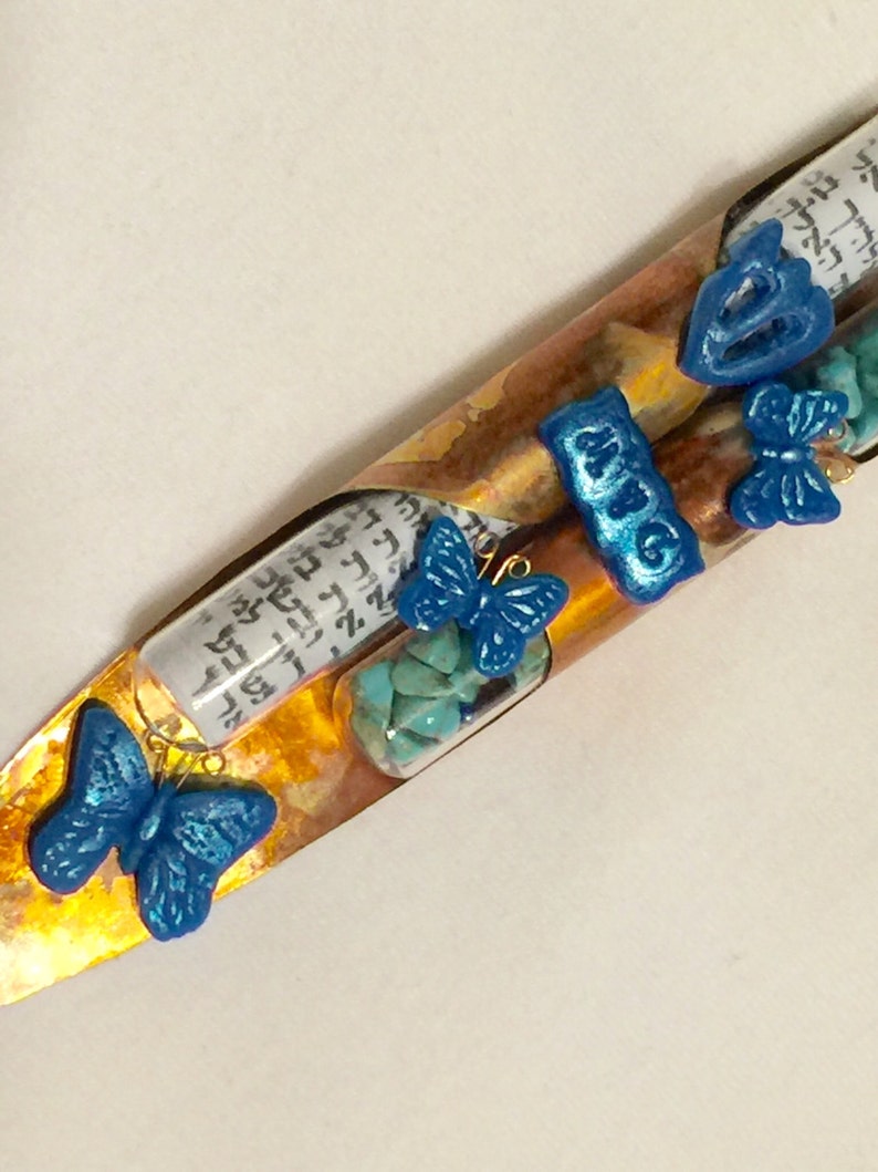 Custom Mezuzah Copper and Glass for Wedding Anniversary with Etsy