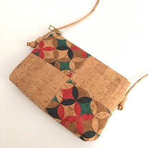 Bolso de corcho vegano, bolso pintado, bolso de corcho de hombro, bandolera de corcho, bolso ecológico, cartera de corcho, regalo navidad