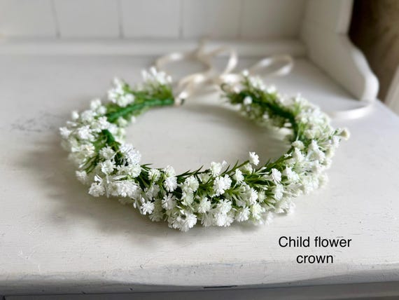 White Rose Gypsophila Wedding Bouquet, Artificial Flower Bridal