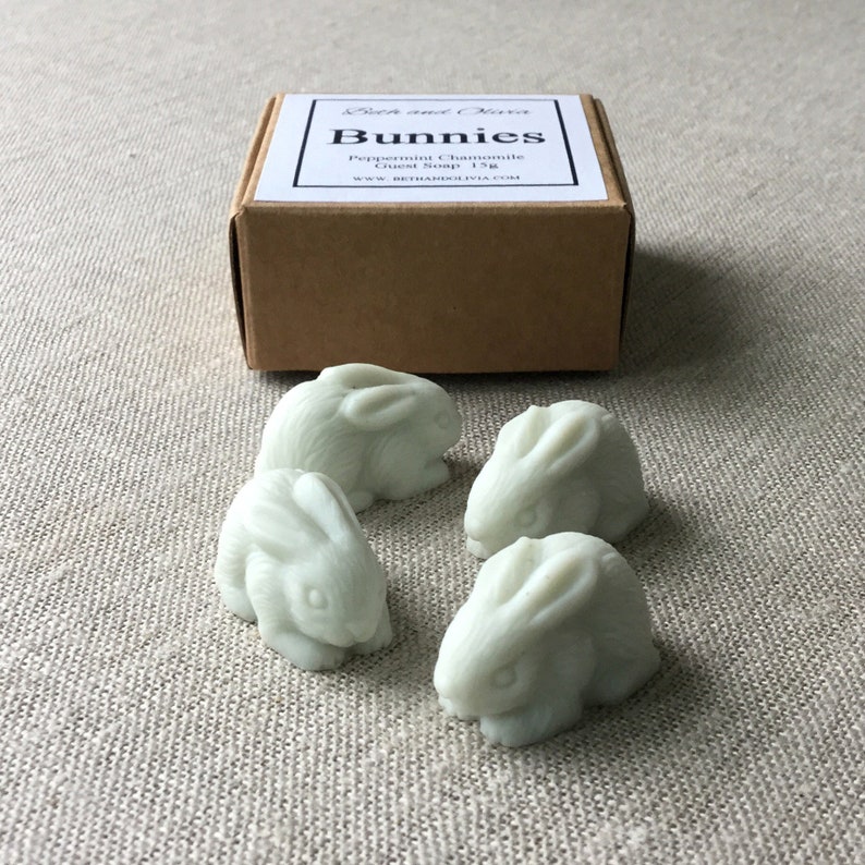 Set of 4 Rabbit Soaps, Bunny soap, mini rabbit soap, guest soap, animal soap, gifts under 10, Easter bunnies, Easter bunny soap image 8