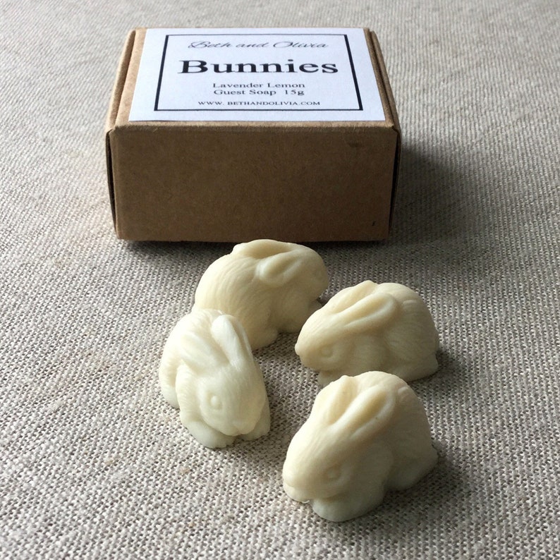 Set of 4 Rabbit Soaps, Bunny soap, mini rabbit soap, guest soap, animal soap, gifts under 10, Easter bunnies, Easter bunny soap image 6