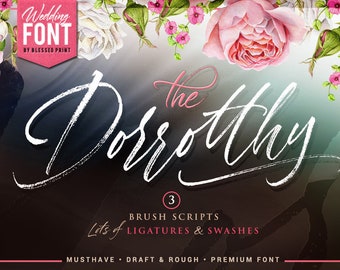 Dorrotthy script: 3 handwritten fonts with swashes