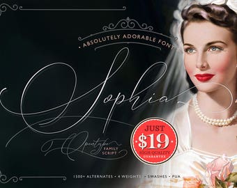 Modern calligraphy font - Absolutely Adorable Sophia