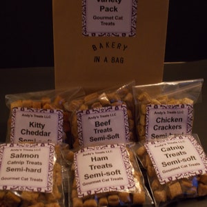 Variety Pack Cat Treats -6, 1oz bags