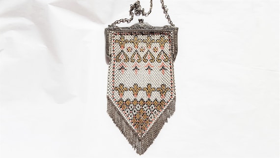 Vintage Enamel Mesh Purse by Mandalian Mfg. Co