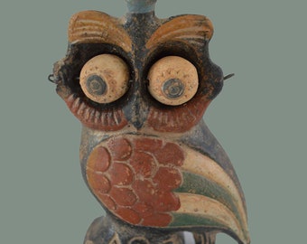 Iznik Tile 5.9/'/' Small Animal Object Garden Sculpture Ceramic Bird Handmade Veiled Owl Anatolian Hand Art