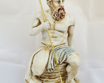 Poseidon, Neptune, Posidon God King of the sea, Earth-Shaker sculpture statue