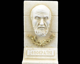 Xenocrates Alabaster sculpture patina aged artifact ancient Greek philosopher