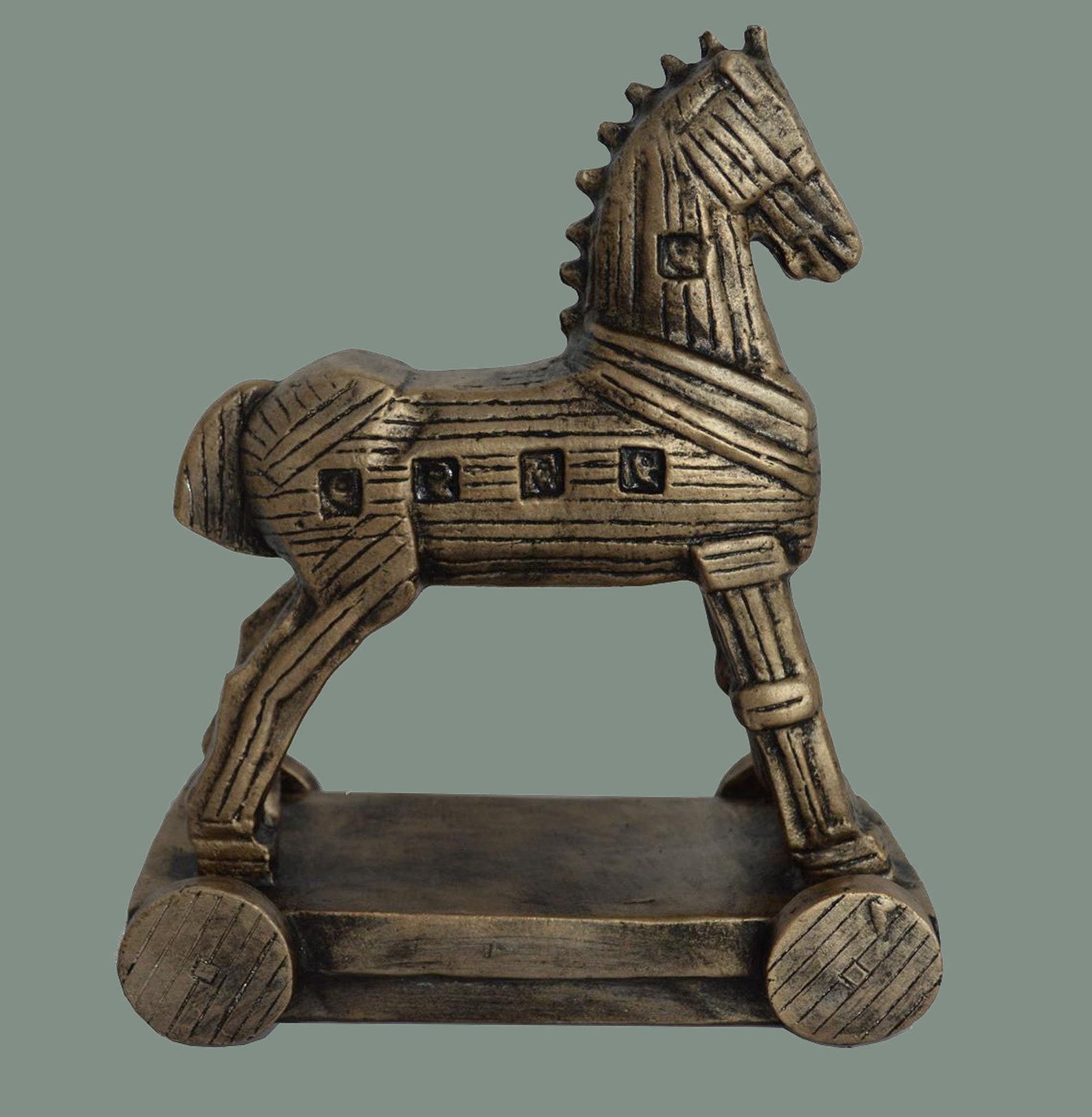 Trojan Horse Statue Bronze Effect Quality Artifact Etsy
