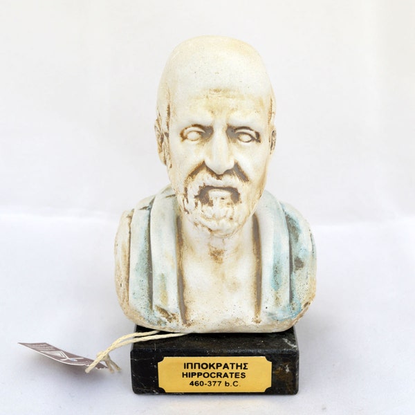 Hippocrates father of medicine sculpture bust Hippocrates 460-377 BC