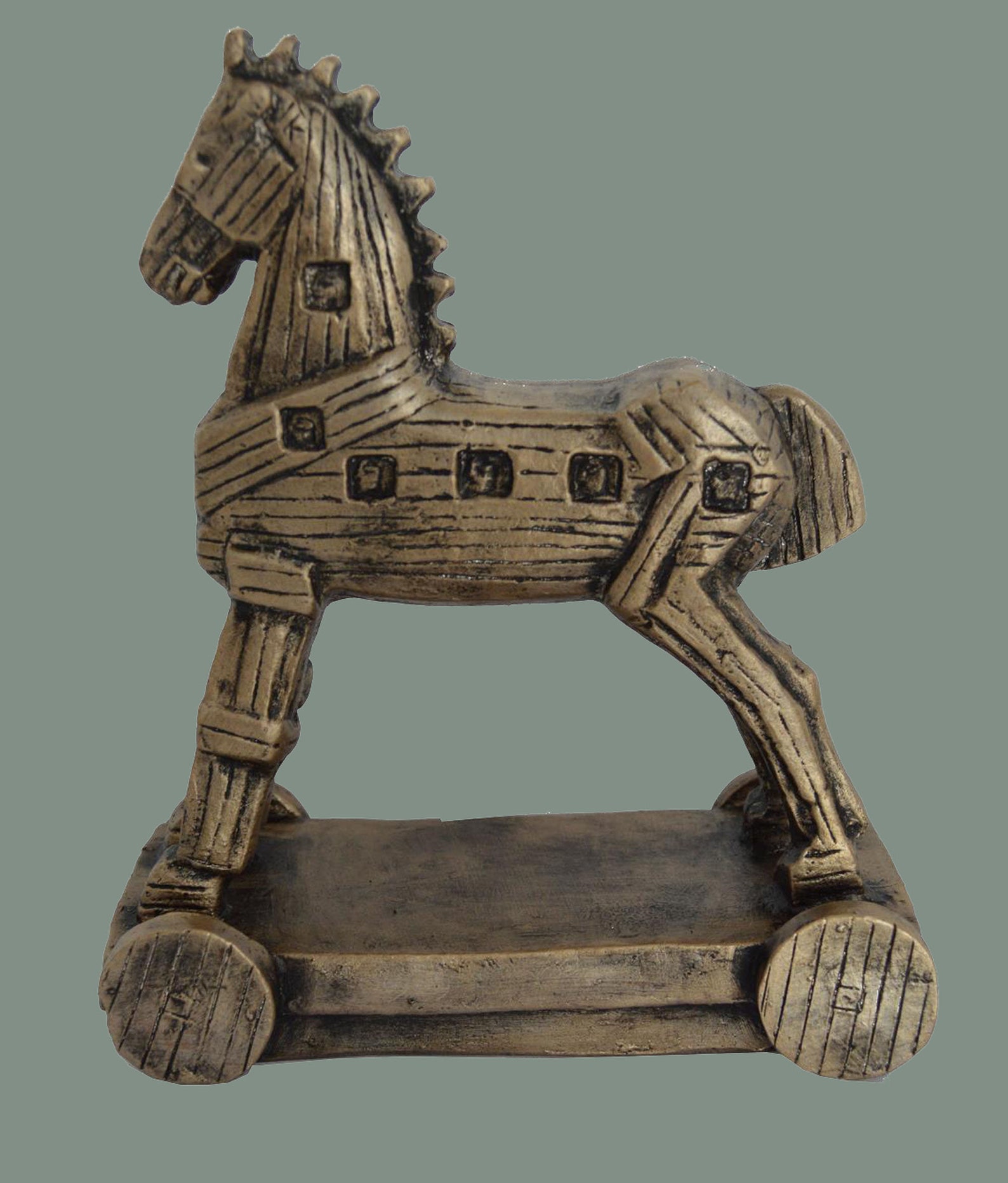 Trojan Horse Statue Bronze Effect Quality Artifact Etsy