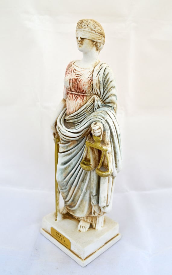 Dios Griego Estatua Themis Estatua Sujetalibros Estantería Estatua Decorativa Estantería Vintage Diosa Escultura