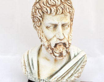 Sophocles Ancient Greek philosopher sculpture statue bust 496-406B.C.