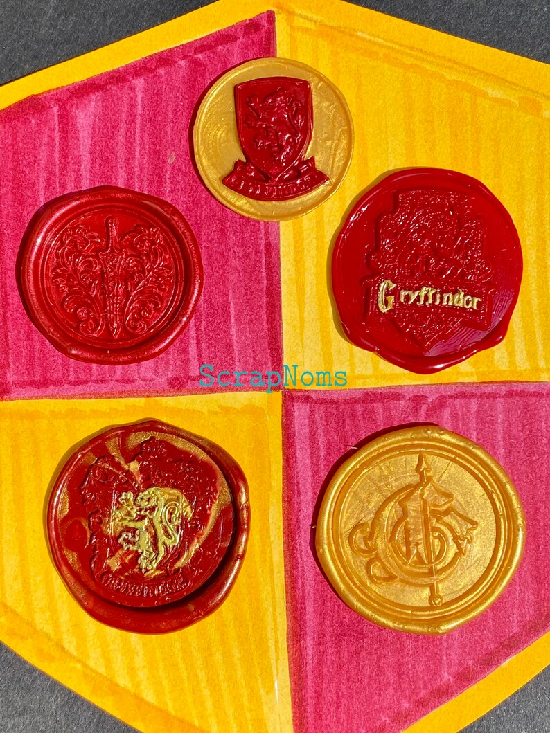 Gryffindor wax seal crest collection harry potter hogwarts | Etsy
