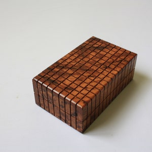 Handmade wooden hidden lock box, thuya puzzle box, magic lock box Puzzle box hidden compartment , Secret lock box,