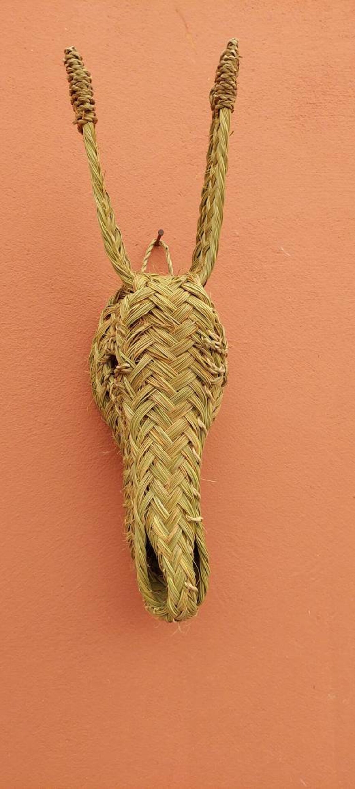 Rattan Wall Decor Handmade Wall Hanging Animal Head Tête Etsy UK