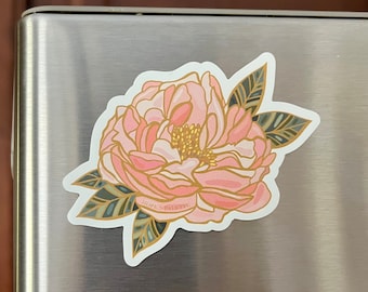 Pink Peony Vinyl MAGNET Flexible Floral Magnet