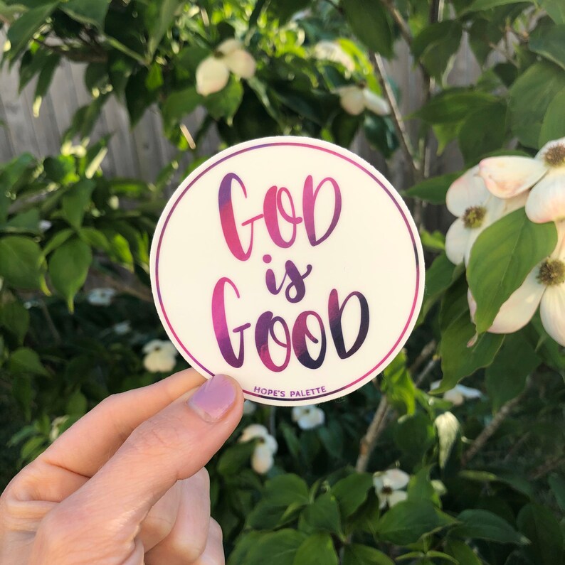 God is Good Pink and Purple Ombré Vinyl Decal Christian Etsy