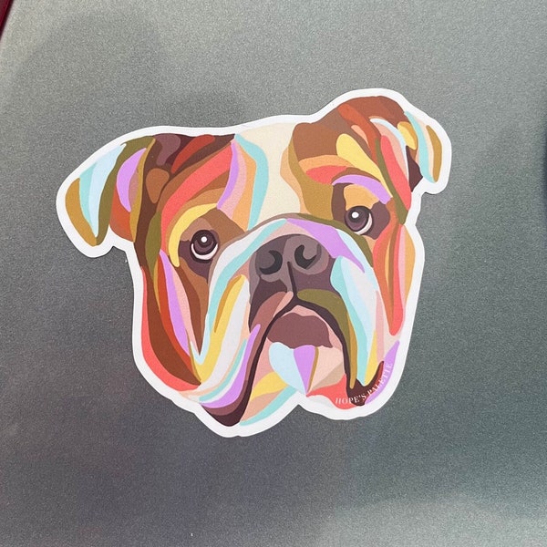 Bulldog MAGNET English Bulldog Abstract Dog Art Magnet