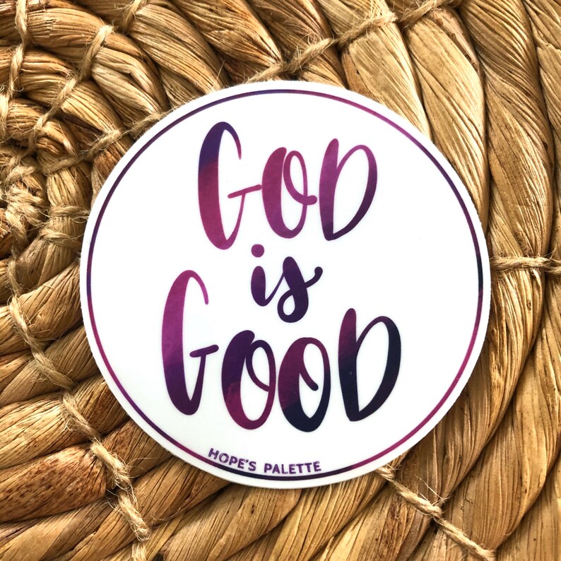 God is Good Pink and Purple Ombré Vinyl Decal Christian Etsy