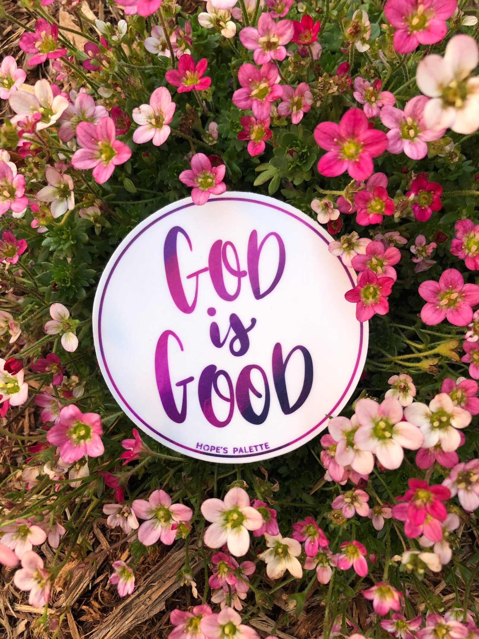 God is Good Pink and Purple Ombré Vinyl Decal Christian Etsy