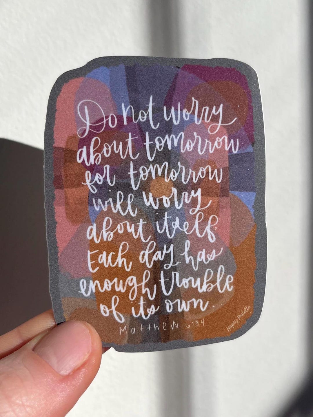 Do Not Worry Vinyl Sticker, Colorful Matthew Bible Verse Laptop Decal ...
