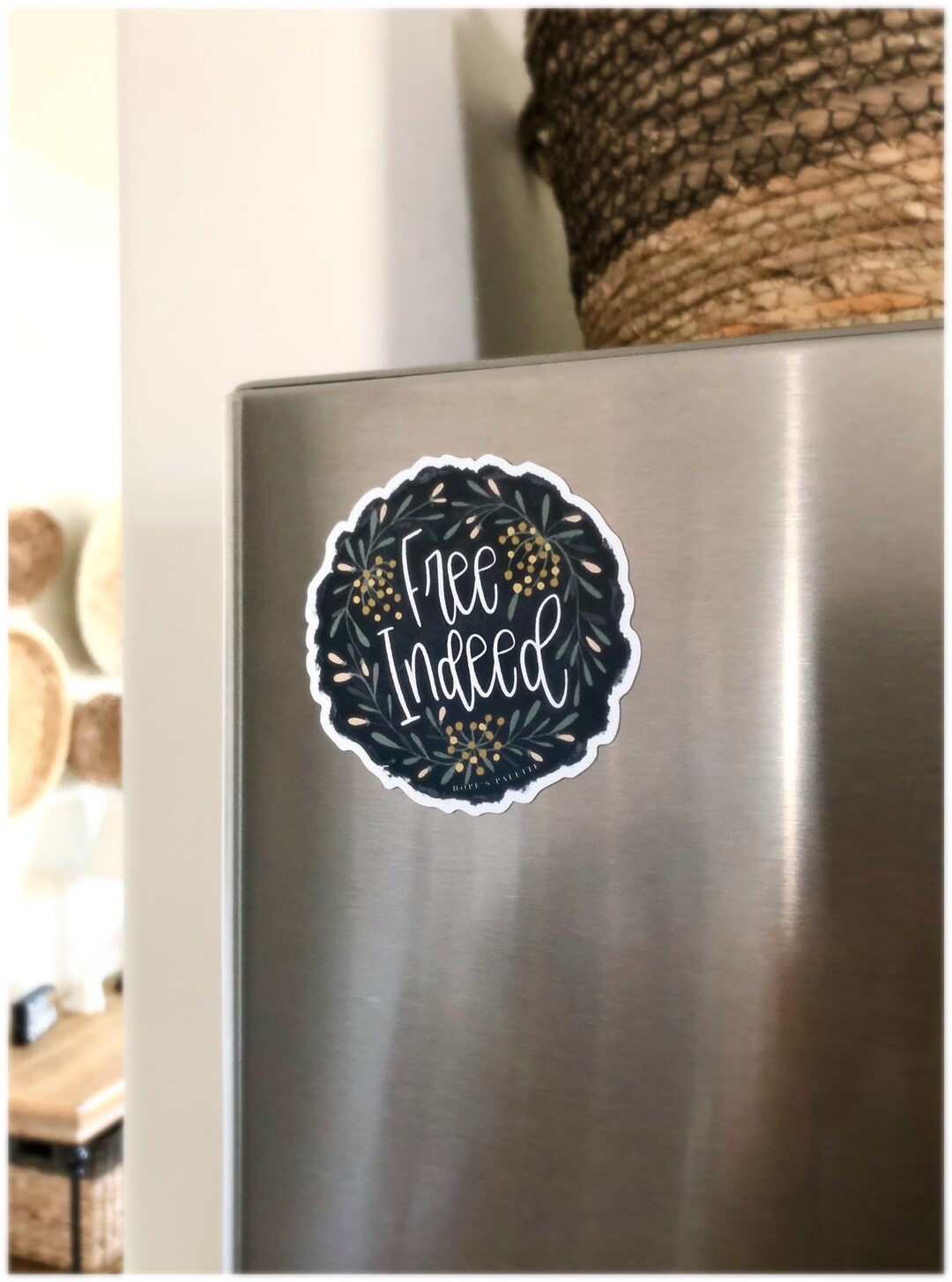 Free Indeed Christian Refrigerator Pretty Hand Etsy