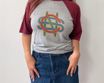 1982 Vintage Crosby, Stills, and Nash Daylight Again Tour Raglan Tee Shirt