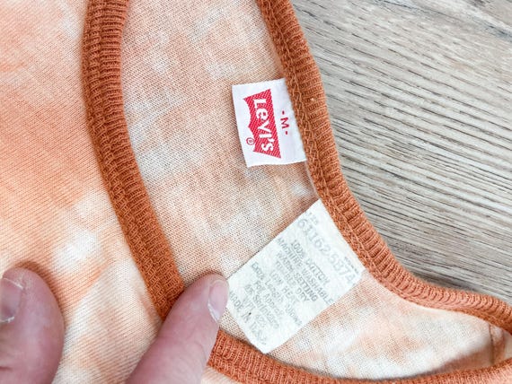 1970s Vintage Levi's Orange Tie Dye Ringer T-Shirt - image 5