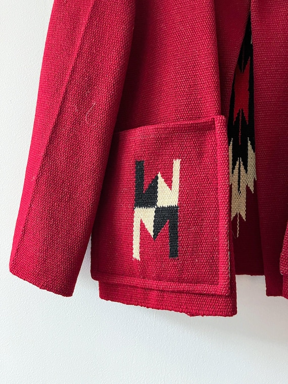 1950s Vintage Chimayo Southwest Woven Wool Jacket… - image 13
