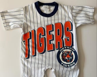 Vintage Detroit Tigers baseball babyromper uit de jaren 90