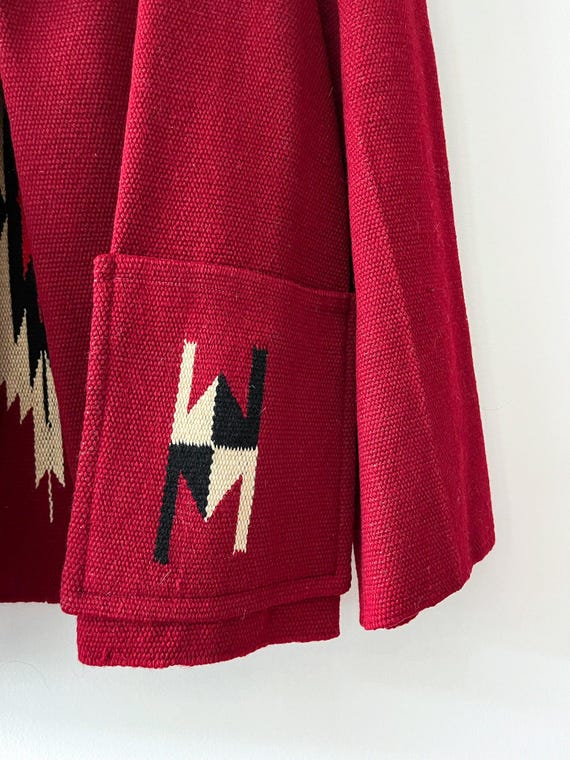 1950s Vintage Chimayo Southwest Woven Wool Jacket… - image 14