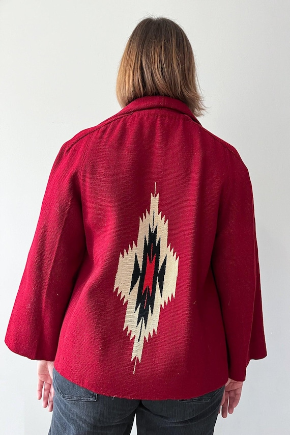 1950s Vintage Chimayo Southwest Woven Wool Jacket… - image 11