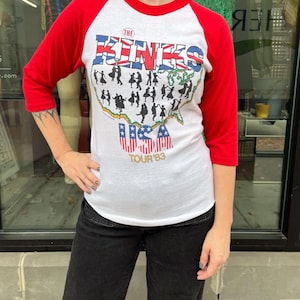1983 Vintage The Kinks State of Confusion Original Authentic Raglan 1980s Tour T-Shirt