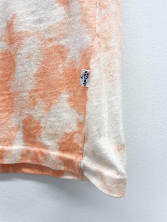1970s Vintage Levi's Orange Tie Dye Ringer T-Shirt - image 4