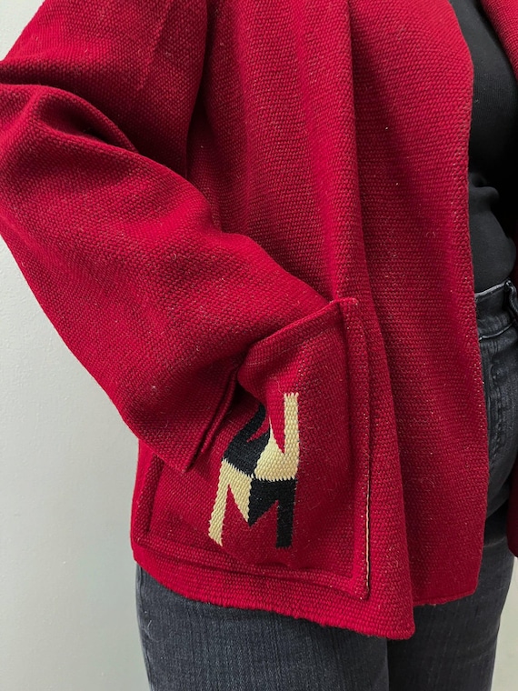 1950s Vintage Chimayo Southwest Woven Wool Jacket… - image 7