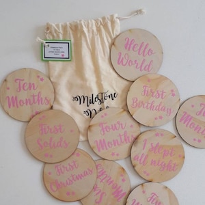 Milestone Discs, Milestone Records, Baby Documents, Baby, Baby Records, Baby Photo's, Baby Shower, Plywood Discs, Pink
