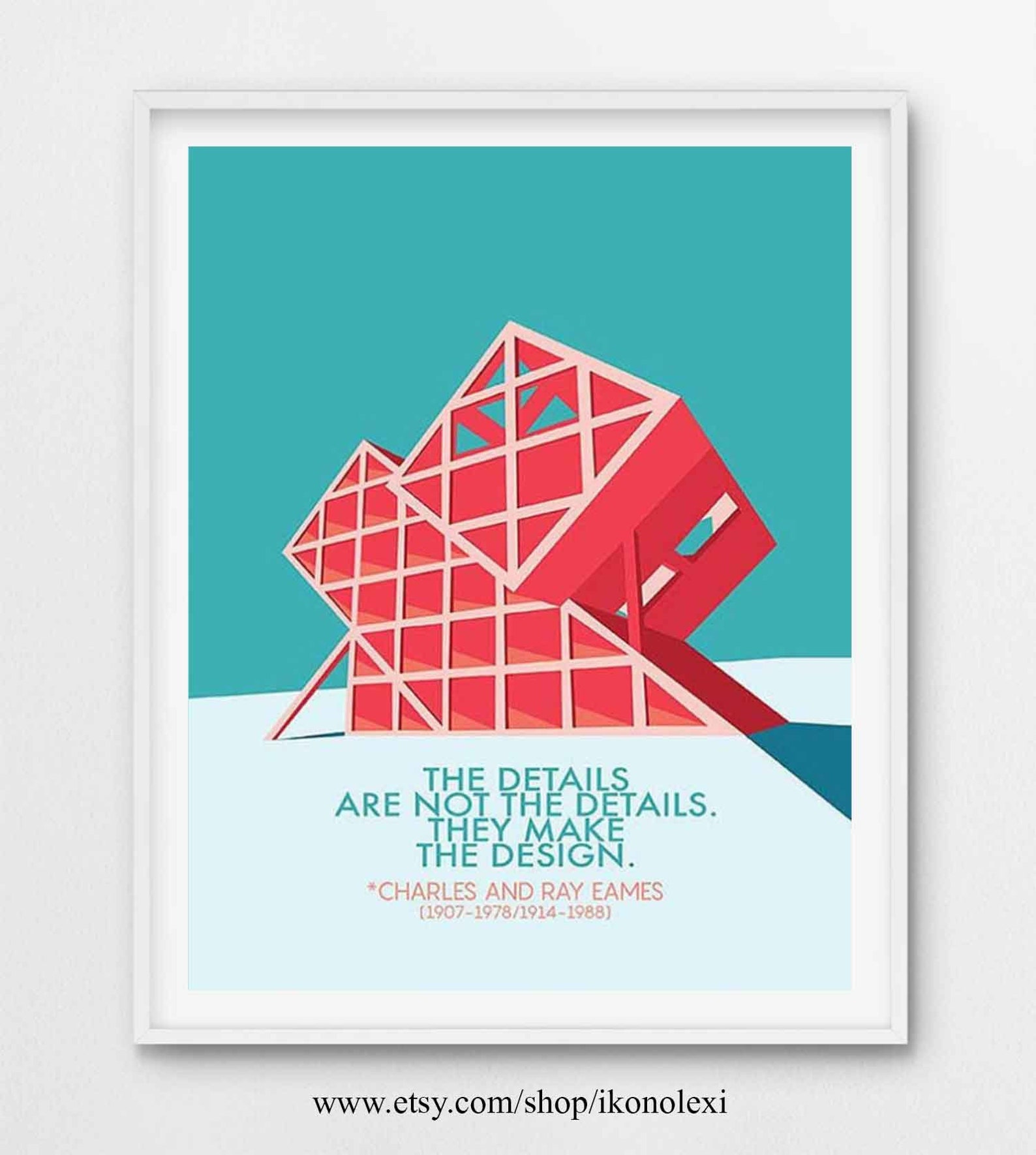 Charles & Ray Eames Quote Poster Midcentury Modern Wall Art Etsy