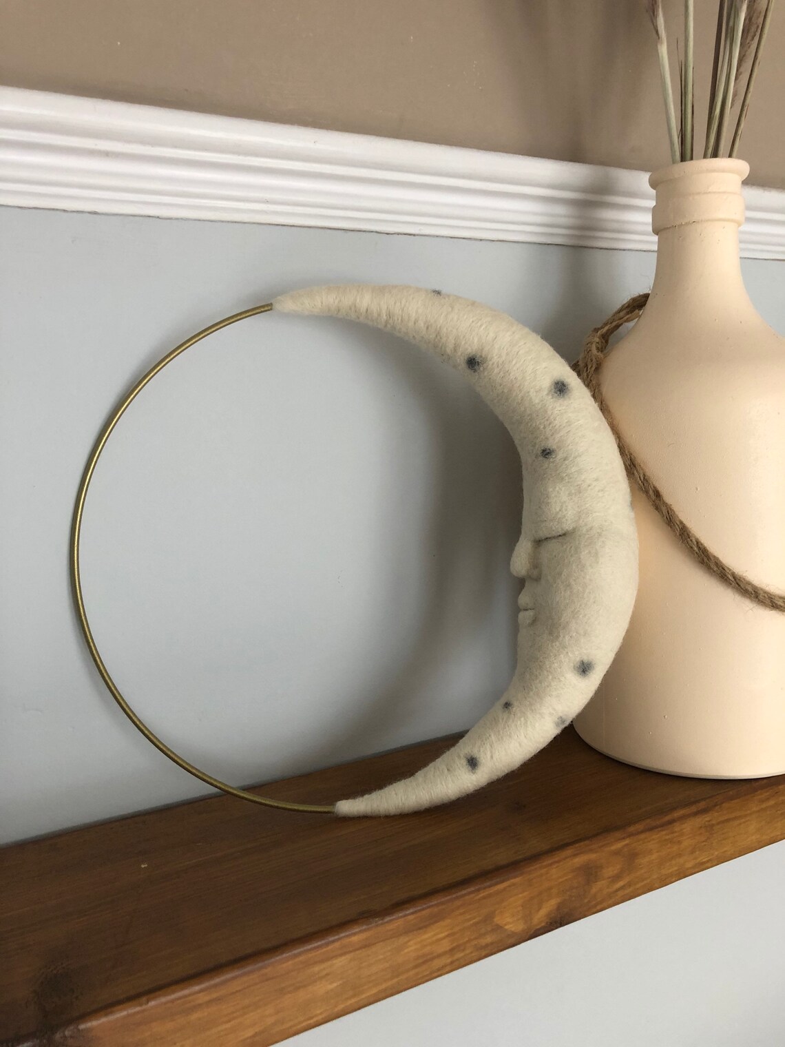 Crescent moon decoration Etsy