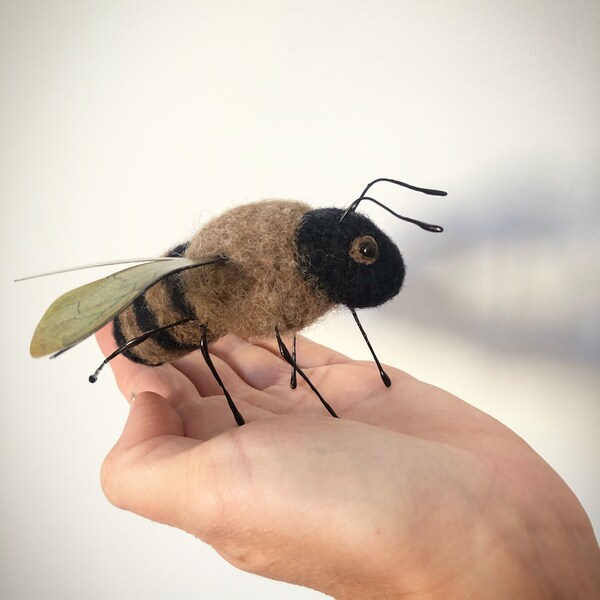 Ooak needle felted Drone bee